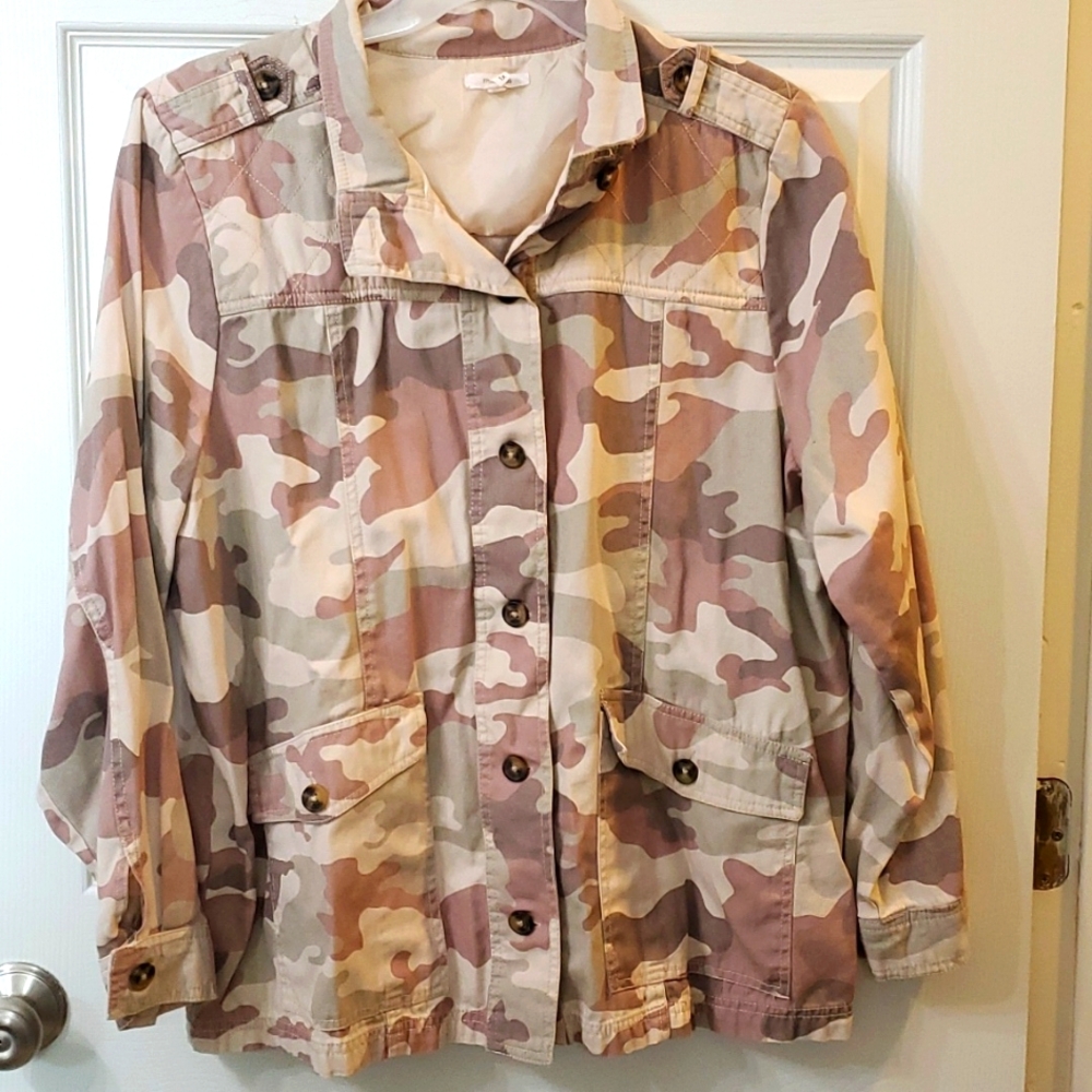 Maurices Woman's Plus Camo Utility Jacket 1x
